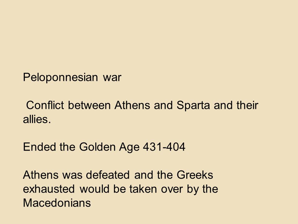 The background of the peloponnesian war between the city states of athens and sparta